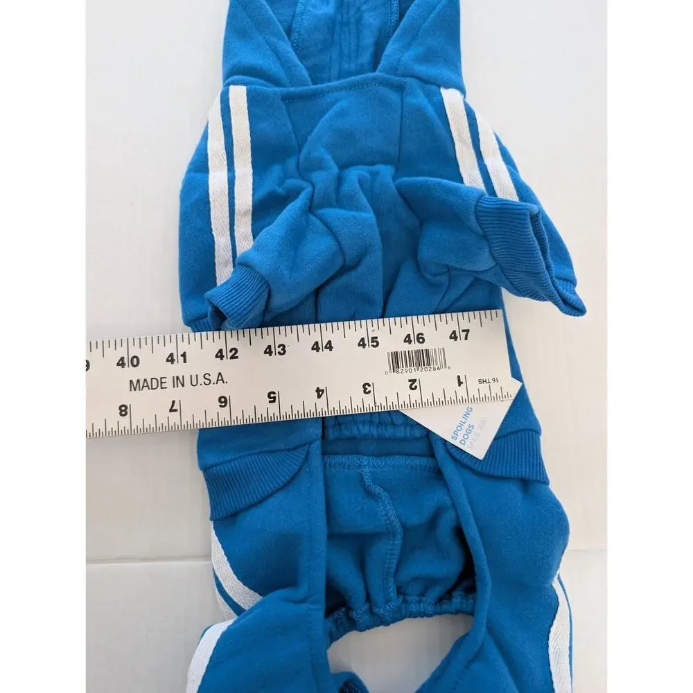 Lot 6 Dog Days Dog Tracksuit Small Blue Pet Sweatsuit Jogging Suit NEW